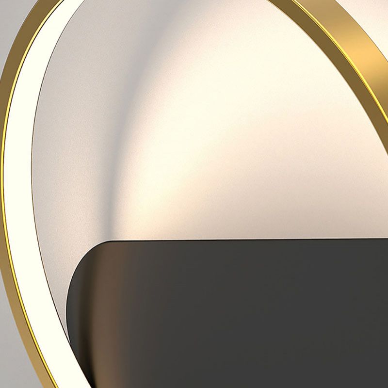 Modern Minimalist LED Wall Lamp Metal Geometric Wall Light with Acrylic Shade