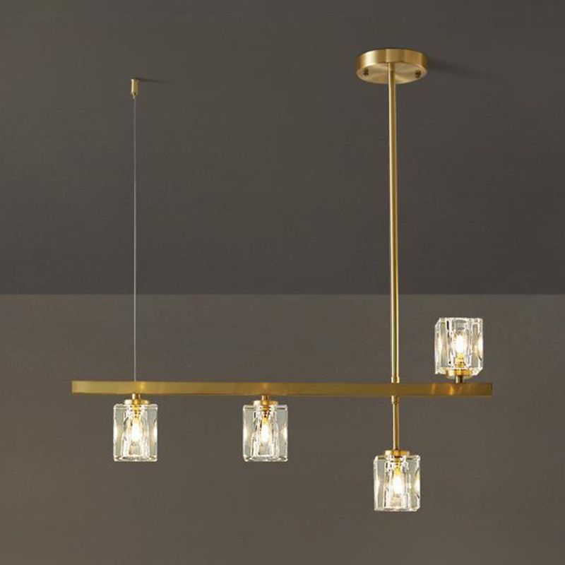 4/5/6-Light Modernism Golden Kitchen Island Lighting LED Ceiling Light for Foyer