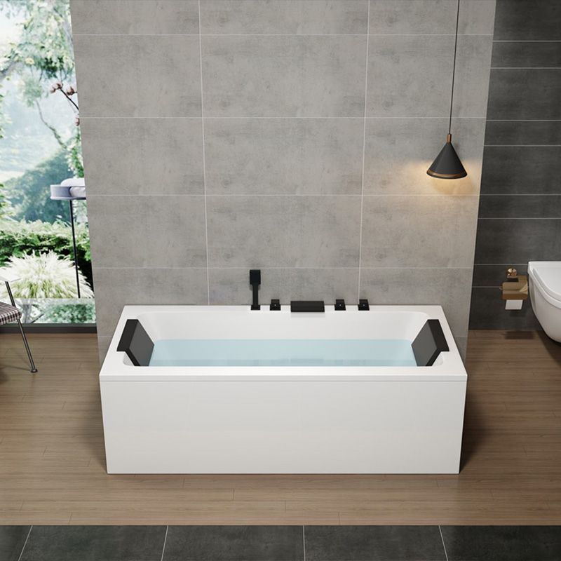 Back to Wall Soaking Antique Finish Bath Rectangular Modern Bath Tub