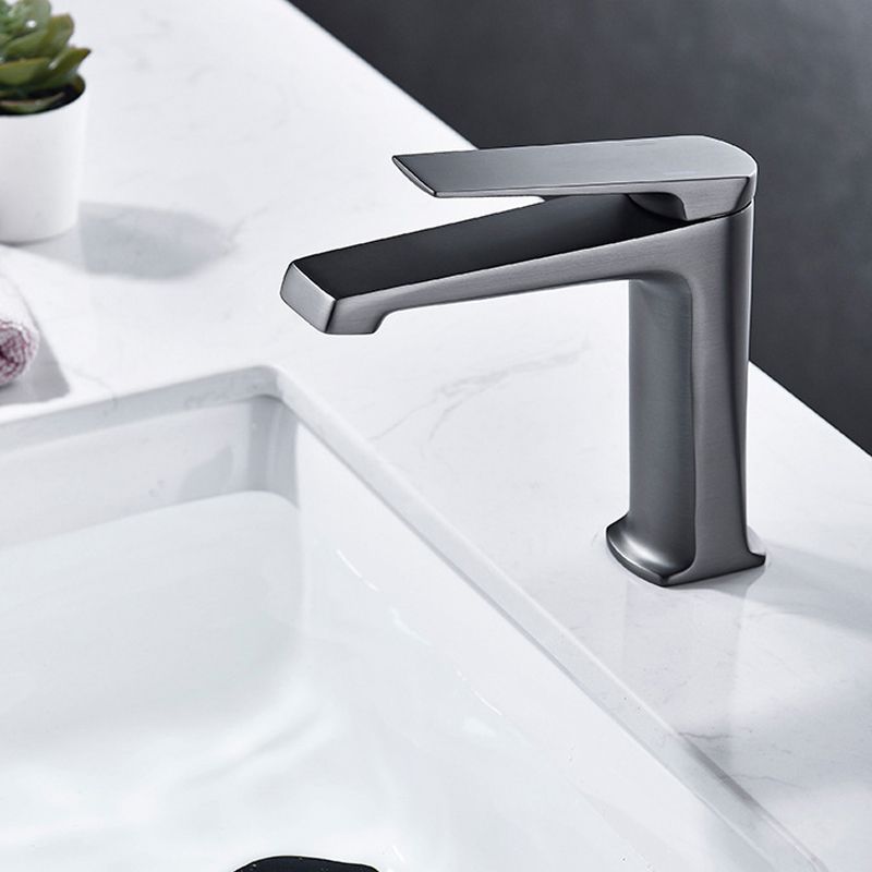 Contemporary Vessel Faucet Copper Lever Handles Low Arc Vessel Faucet