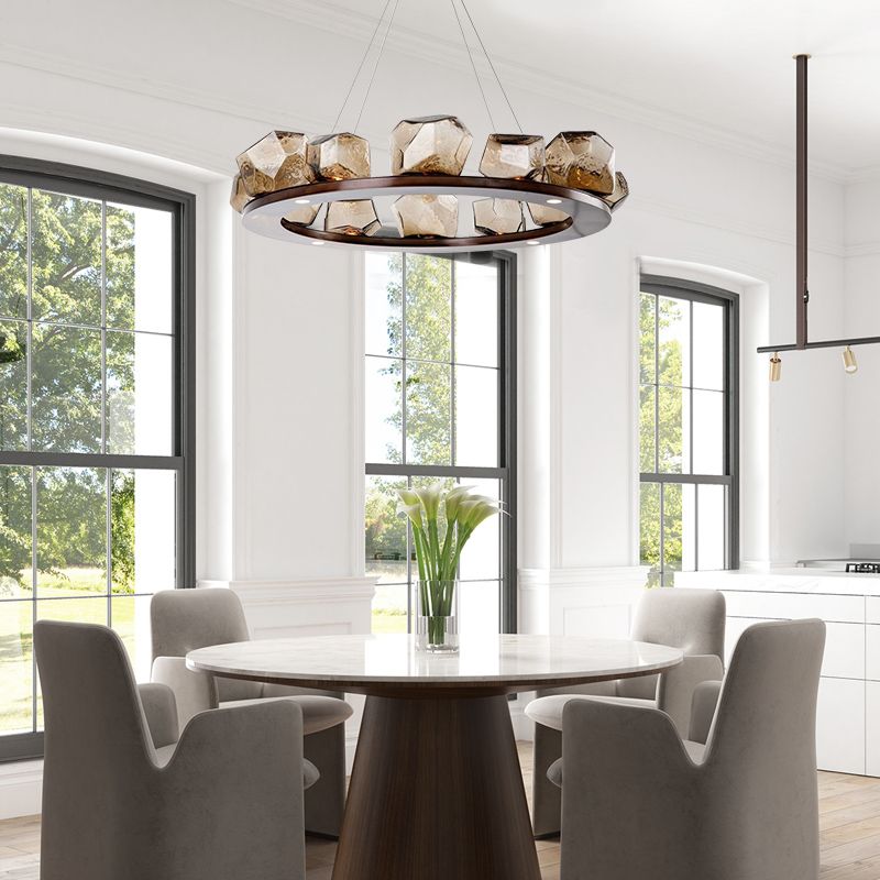 Modern Style Chandelier Irregular Glass Chandelier Lighting Fixtures for Living Room