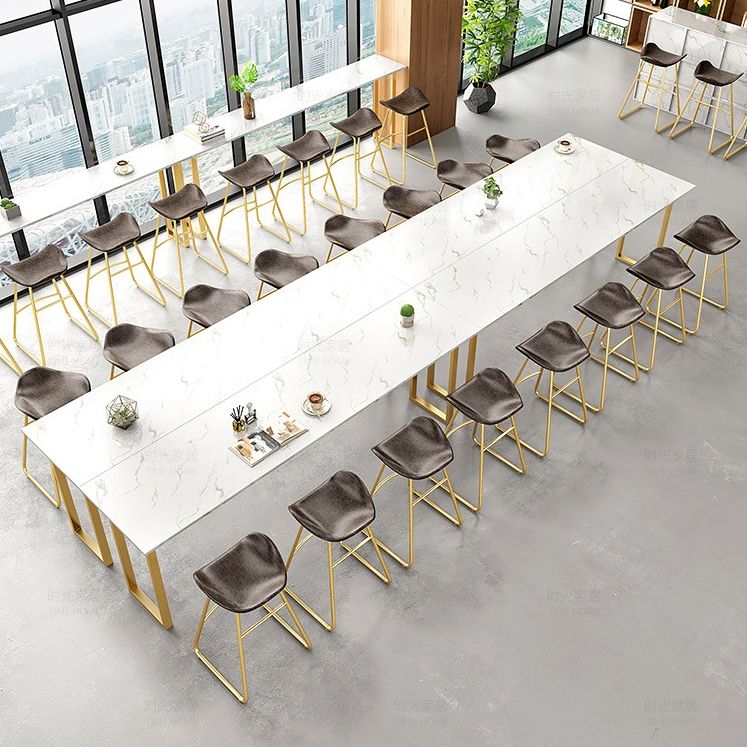 1/2/4 Pieces Bar Stool and Table Set Rectangular Pub Dining Set for Home