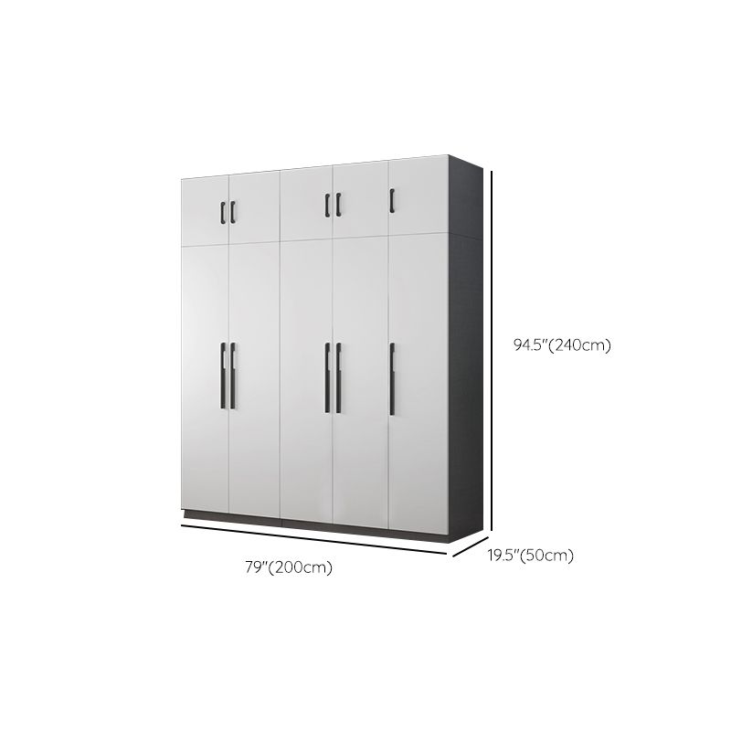 Modern Wood Frame Wardrobe Armoire Freestanding Wardrobe with Shelves