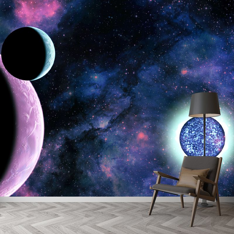 Cosmic Starry Sky Mural Wallpaper for Sitting Room Moisture Resistant, Personalized Size Available