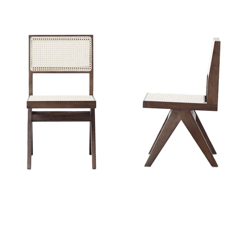 Traditional Dining Chair Wooden Open Back Side Chair for Home