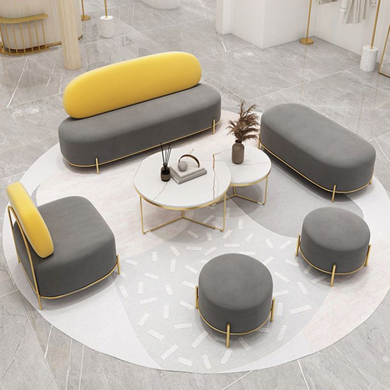 Velvet Armless Sofa 27.55" Wide Standard Sofa for Living Room