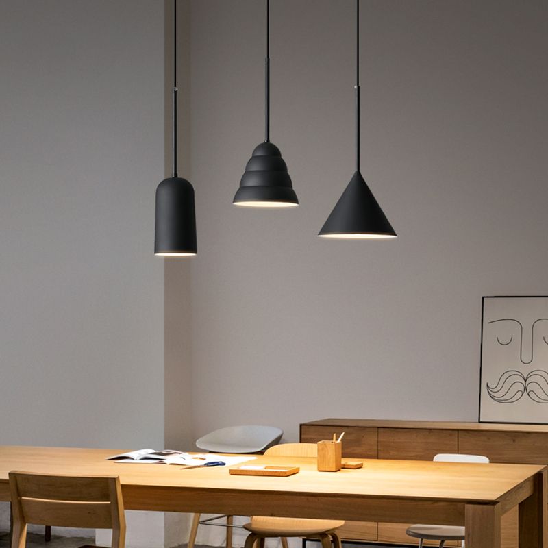 Unieke schaduw hangende verlichting moderne macaron -stijl hars 1 lichte hanglamp voor eetkamer