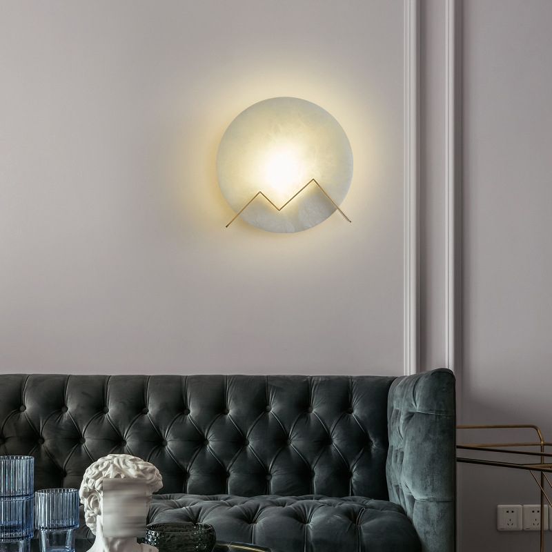Single Golden Contemporary Shaded LED Metallic Wall Mounted for Bedroom