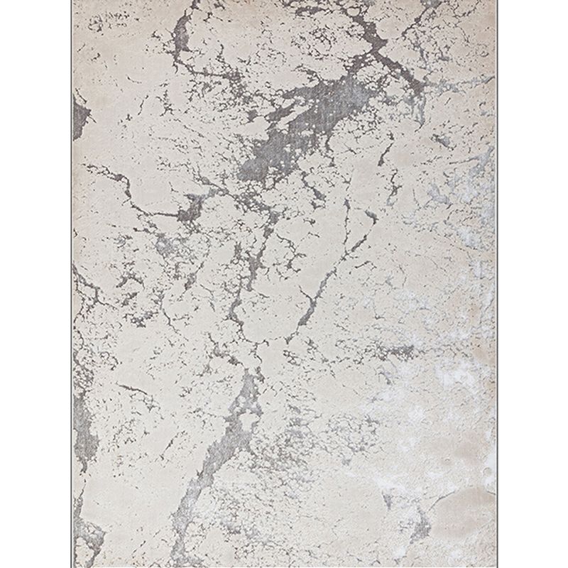 Noordse modern tapijt in ivoor abstract abstract marmerpatroon tapijten polyester machine wasbaar niet-slip tapijt voor woningdecoratie