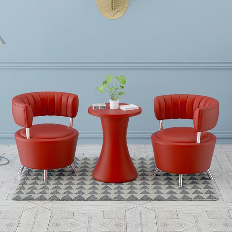 Faux Leather  Chair 25.19" L x 23.22" W x 27.55" H Armless Chair