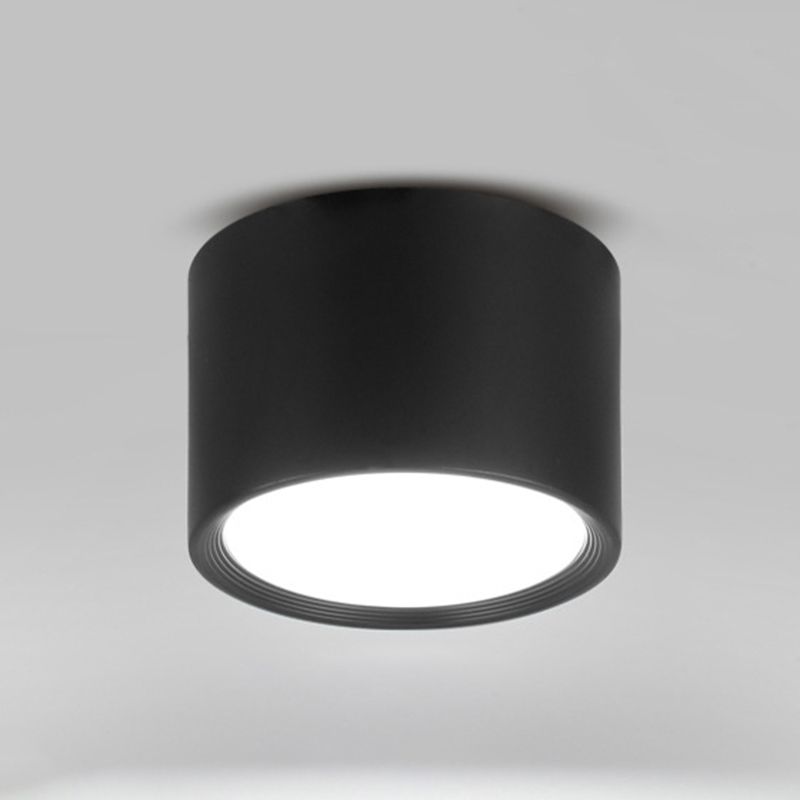 Acrylic Cylindrical LED Ceiling Light in Modern Concise Style Aluminium Flush Mount for Cloakroom