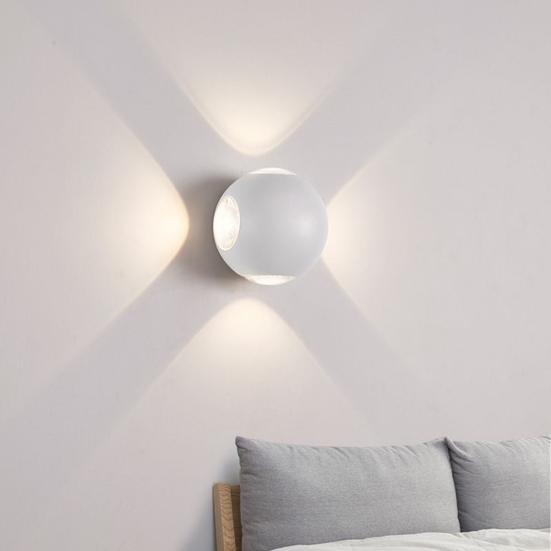 Ball Shade Metal Wall Sconce Modern Style Multi Lights Wall Mount Lighting