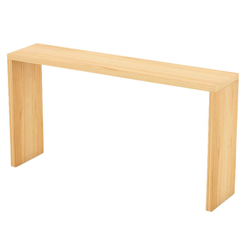 Rectangle Standard Height Bar Table Pine Solid Wood Bar Dining Table with Double Pedestal