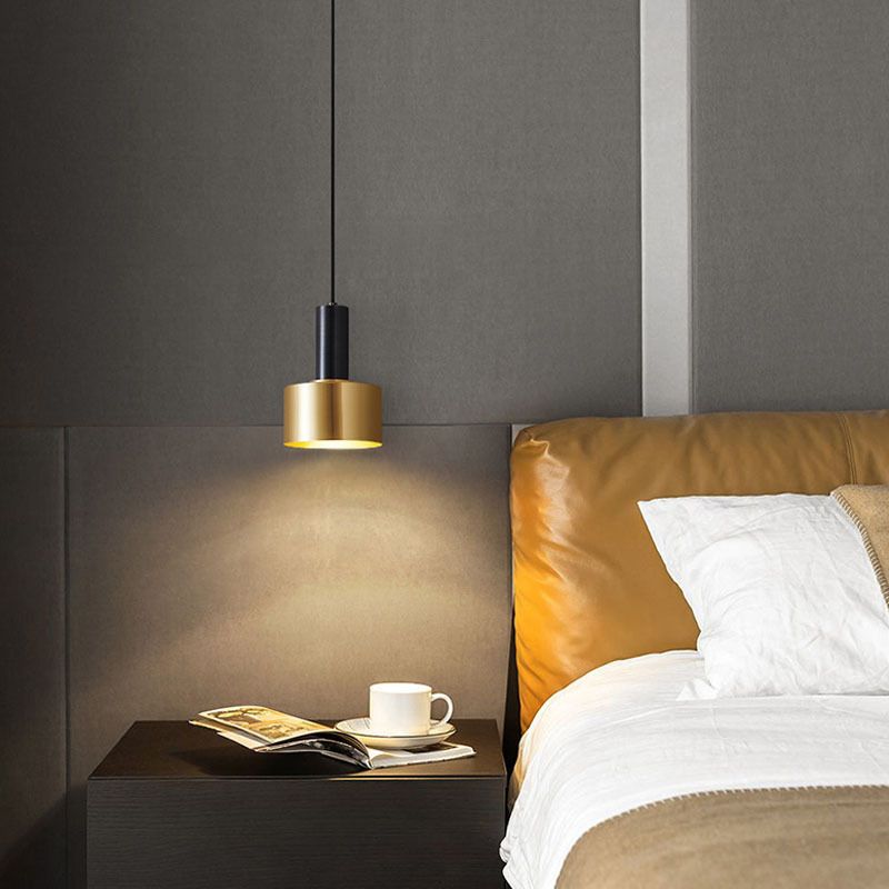 Lampada singola di lusso moderna a sospensione a sospensione cilindrica a sospensione per spazi interni