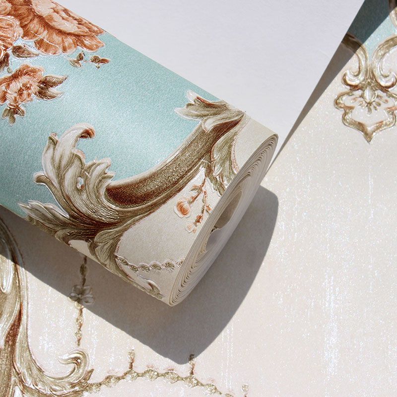 Rouleau de papier peint élégant au design damassé pour décoration de chambre d'amis, couleur claire, 33 pi de longueur x 20,5 po de largeur
