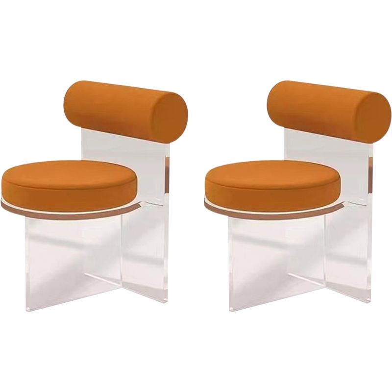 Contemporary Upholstered and Acrylic Dining Side Chair for Home