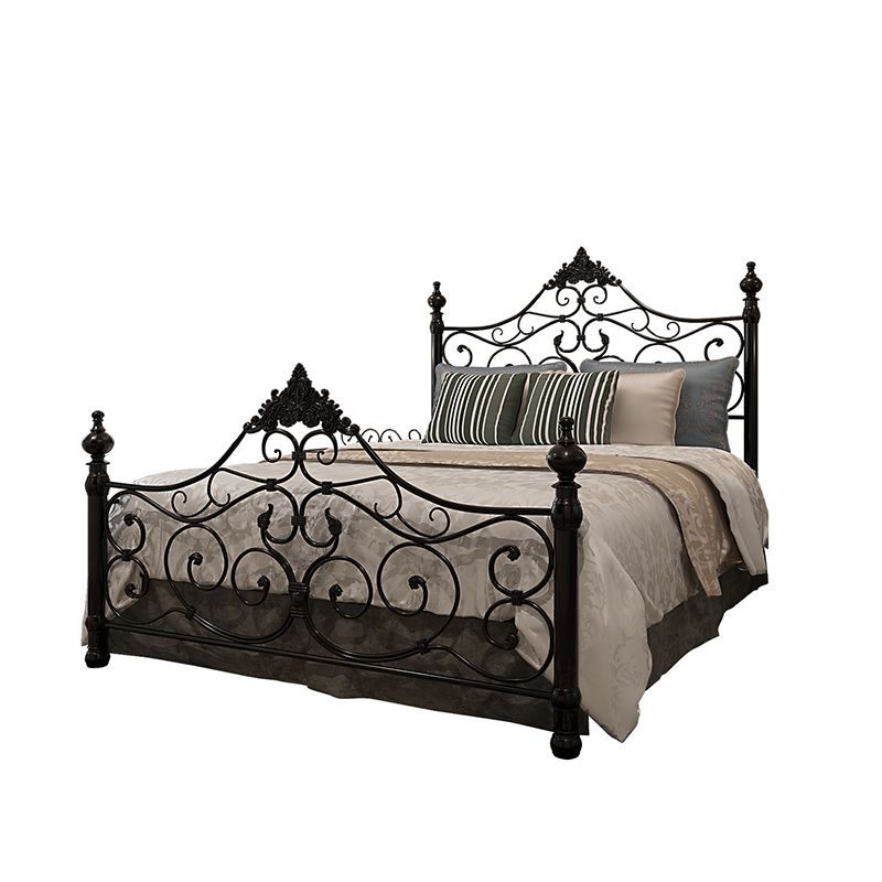 Industrial Antique Metal Bed Frame Wire-Grid Low Profile Open-Frame Bed