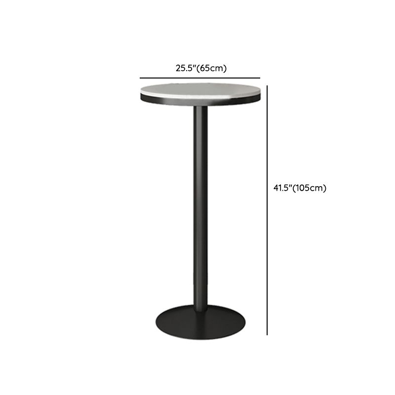 Modern Round Bar Table Set 1/3 Pcs Iron Frame Bar Table and Stools