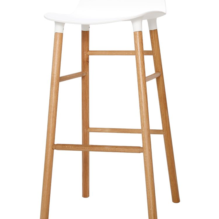 Taburetes contrarios simples contemporáneos taburete de bar interior de madera de 4 patas de 30 pulgadas