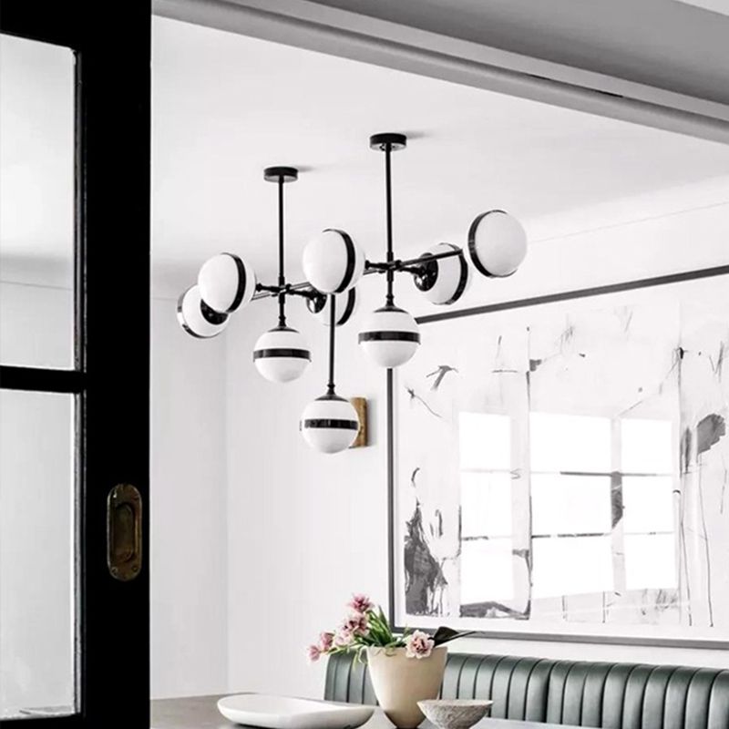 Stile moderno a forma sferica luci isola