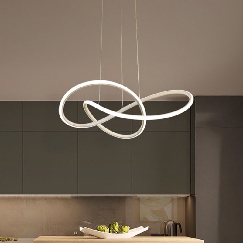 Metallkurven formen Deckenkronleuchter moderner LED -Decke Anhänger Licht für Wohnzimmer