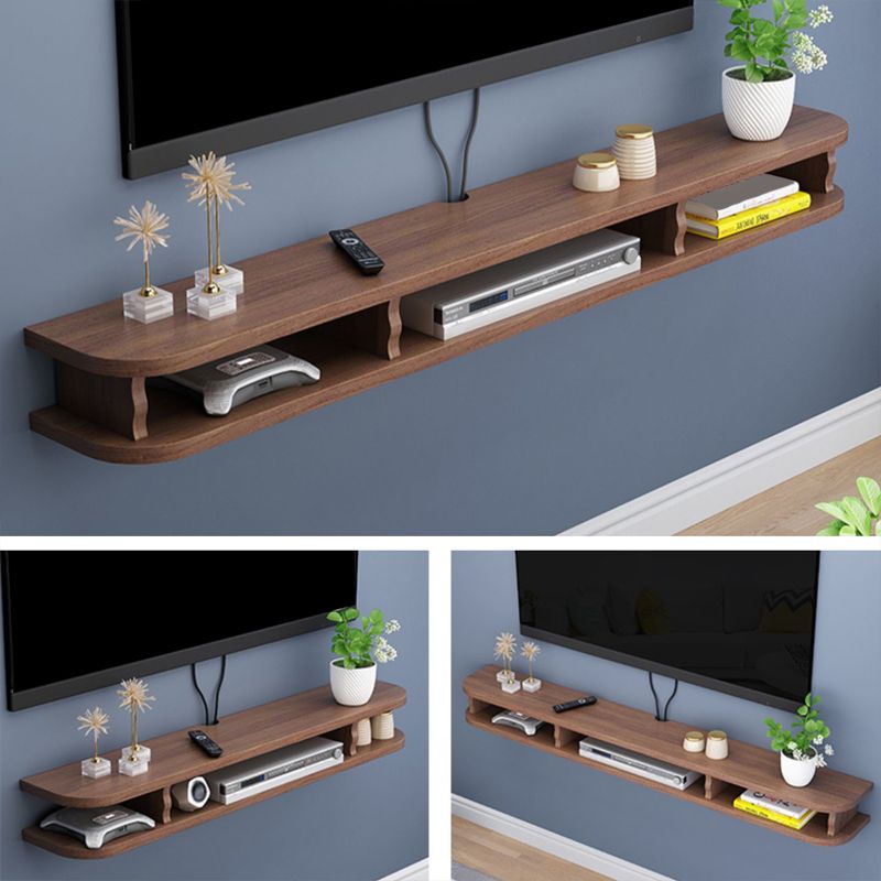 Scandinavian Engineered Wood Media Console Matte Finish TV Media Stand with Shelves