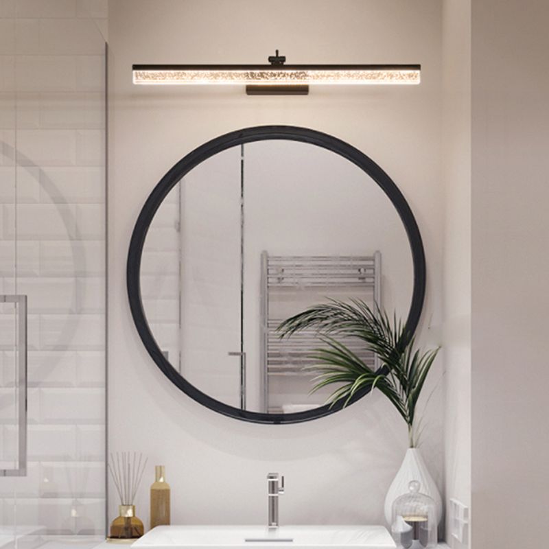 Modern Minimalist Style Streamlined Wall Mounted Vanity Lights Metal Vanity Sconce for Toilet