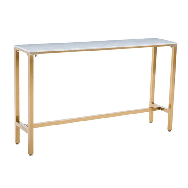 Rectangle Bar Table Set 1/7/9 Pcs Glam Bar Table and Stools with Metal Frame