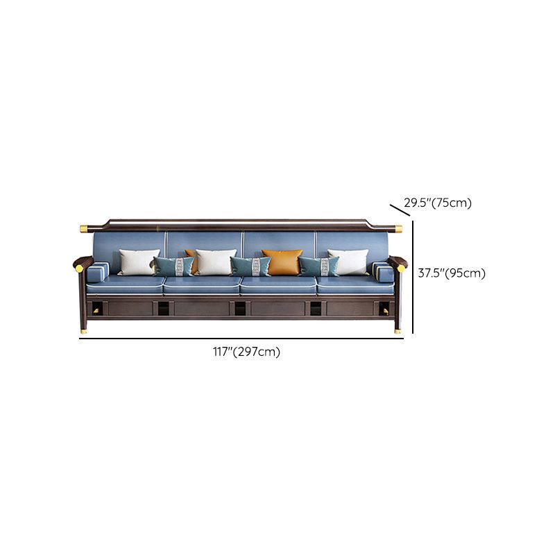 Contemporary Style Wood Frame Faux Leather Sofa For Living Room
