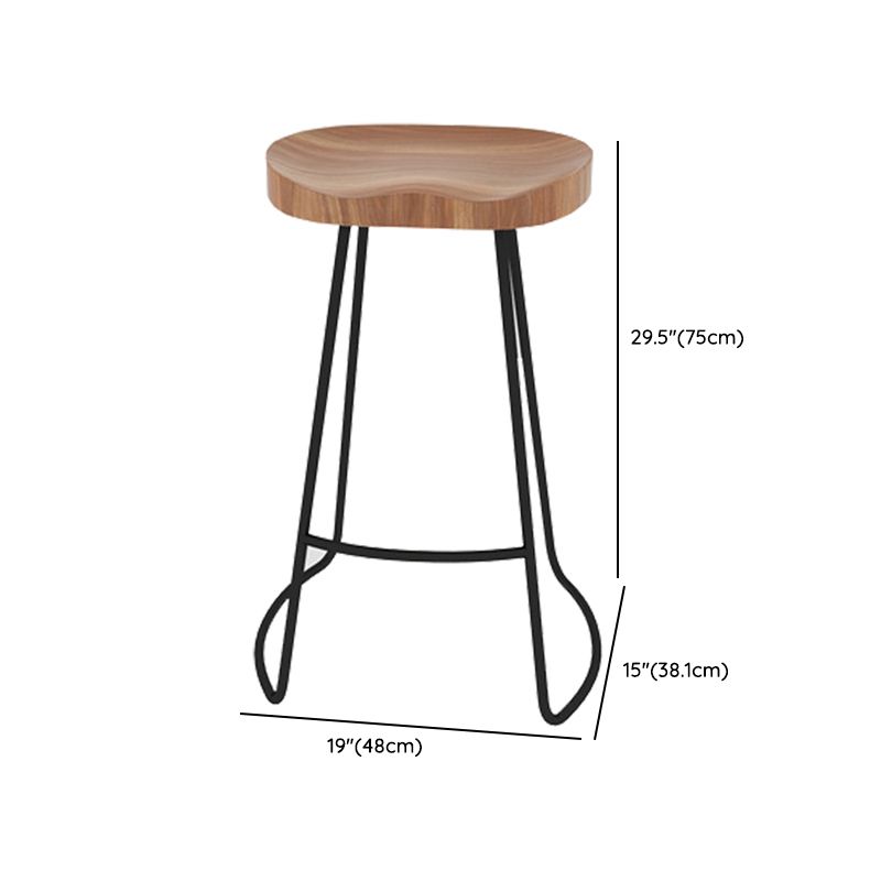 1/3 Pieces Brown Wood Top Bar Set with Stools Industrial Rectangle Pub Table Set