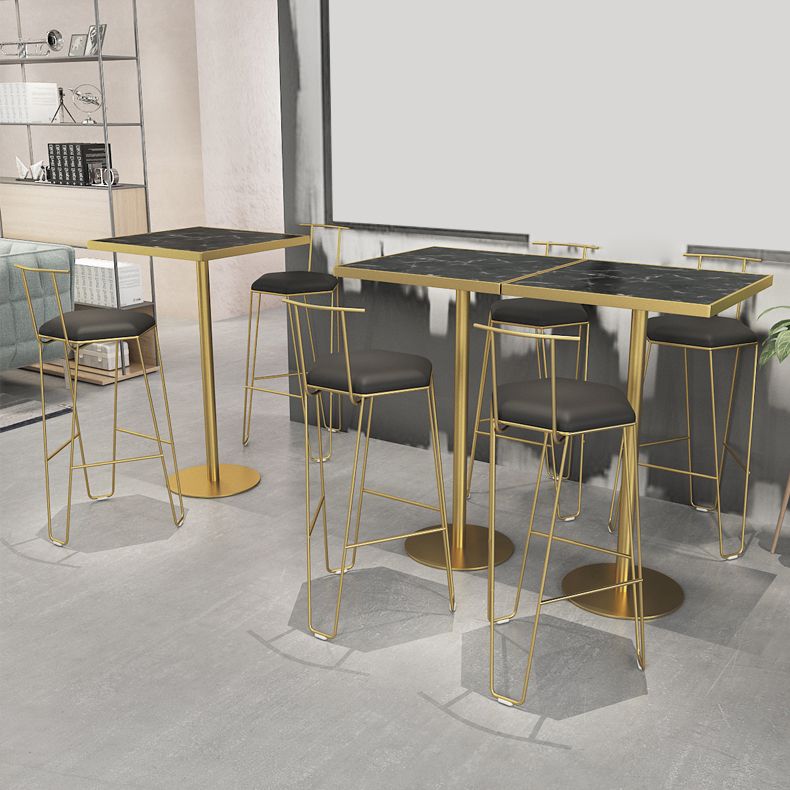 Modern Bar Table Dining Table with Pedestal Base for Kitchen Living Room