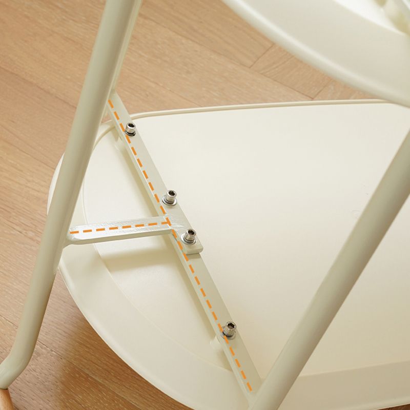 Elliptical Tray Top End Table 25.4" Tall 2-Tier Side Table with Casters