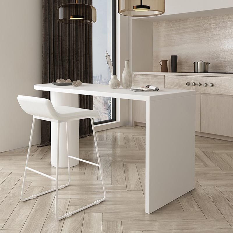 Contemporary Bar Table Solid Wood Specialty Pub Table for Breakroom