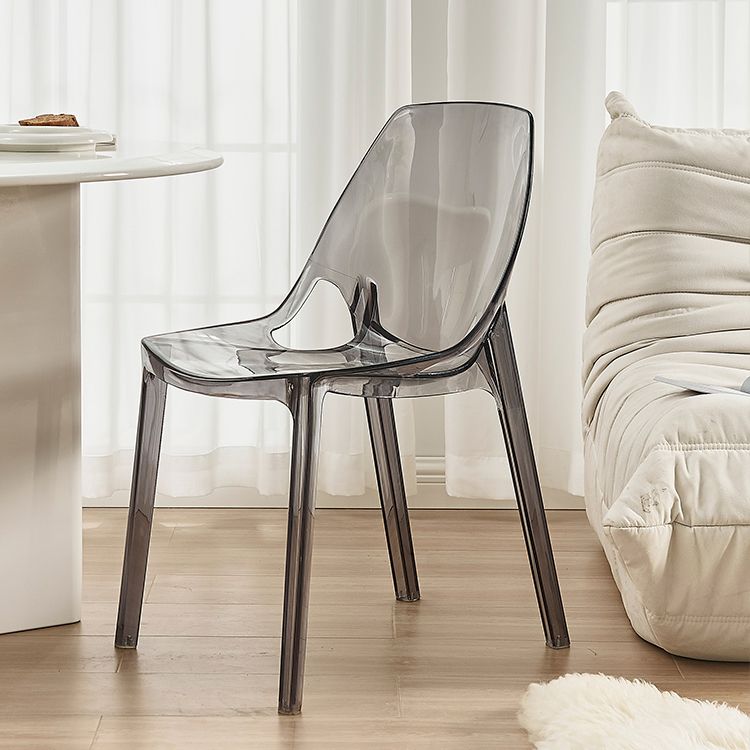 Dining Room Modern Plastic Armless Parsons Dining Side Chair