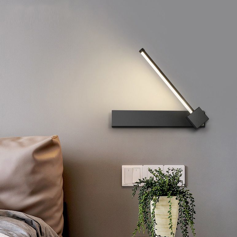 Iluminación de pared de metal de forma lineal iluminación moderna de montura de pared de 1 luces