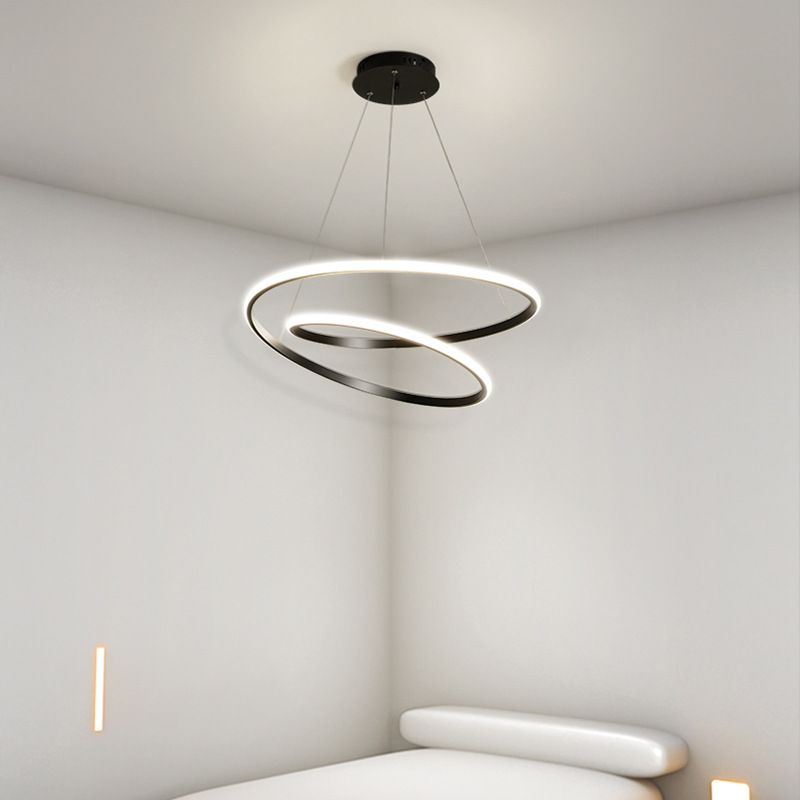 Modern Style 1-Light Suspended Lighting Fixture Acrylic Twist Pendant Chandelier