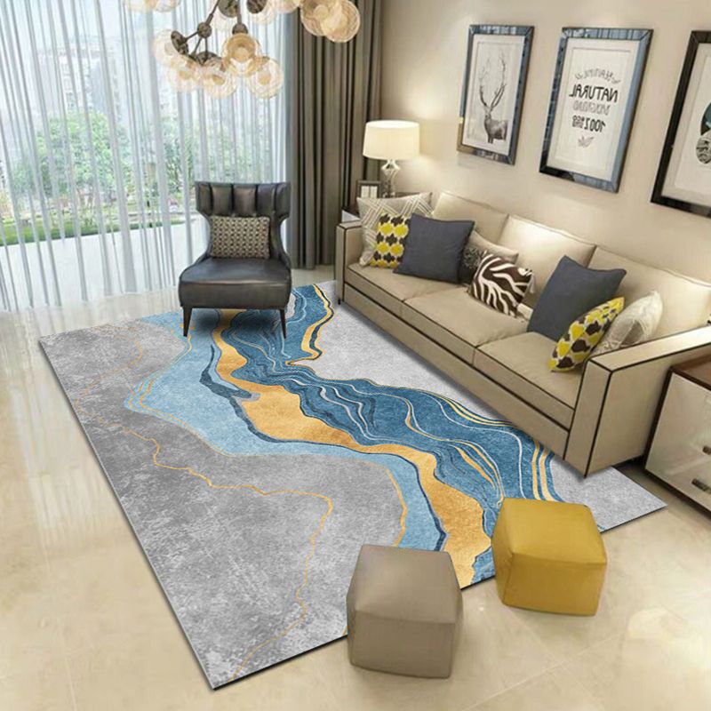 Moderne woonkamer tapijt abstract printgebied tapijten polyester tapijt met niet-slipachter