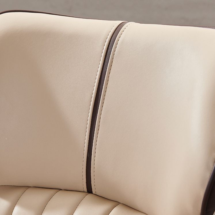 Sillas de comedor contemporáneas Sillón Parsons curvo de cuero para Brasserie