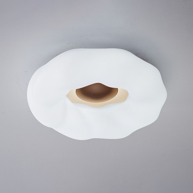 Cartoon Cloud Ceiling Mount Light Acrylic Corridor LED Flush Mounted Light Fixture in White/Blue/Coffee