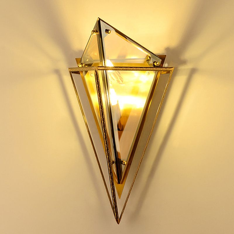 Minimalistische diamanten wandlamp armatuur 2-bulb kristallen sconce in barnsteen/rookgrijs voor woonkamer