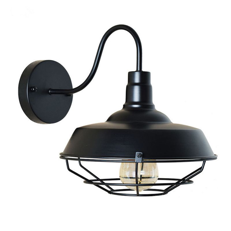 1 Light Metal Wall Mounted Light Fixture Industrial Lantern Wall Sconce Light Fixtures for Hall And Foyer