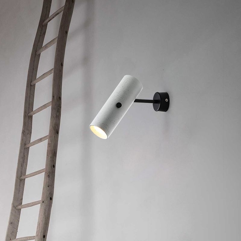 Lampada a parete cilindro lampada moderna a parete grigia a 1 luce con tonalità di cemento