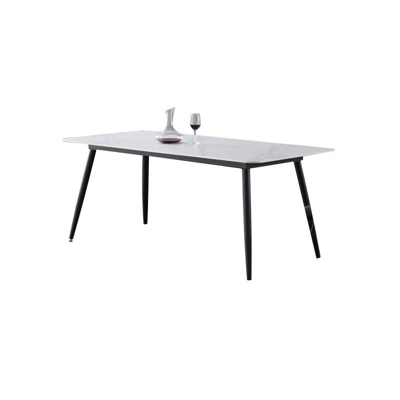 Modern Metal Dining Set 1/2/5/6/7 Pieces Rectangle Dining Table Set