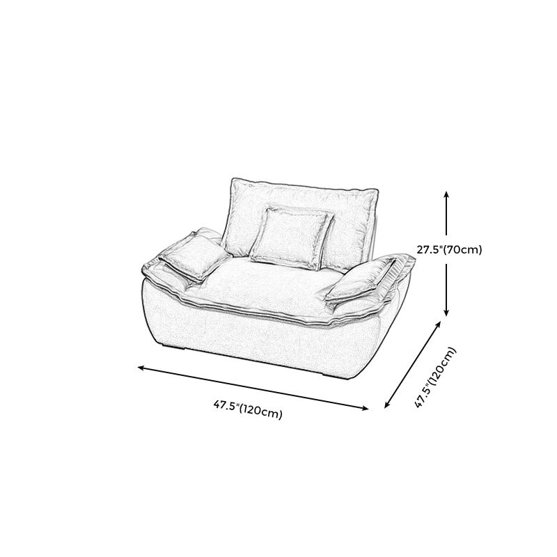 Stationary Stain Resistant Faux Leather Living Room Pillow Top Arm Dark Brown Sofa