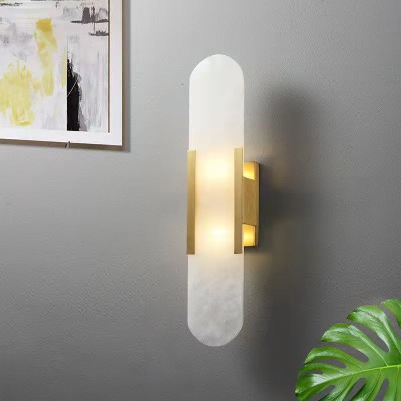 Simple Shape Wall Mounted Light 2 Lights Flush Mount Wall Sconce