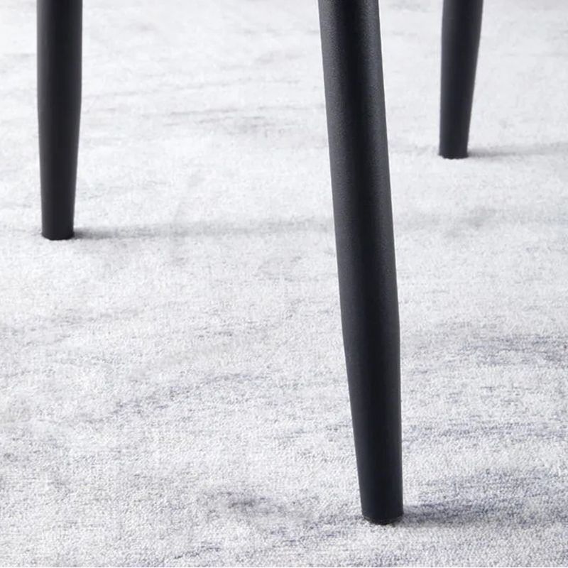 Silla auxiliar de cuero moderna para el hogar, silla de comedor con respaldo de orejas y acabado mate (juego de 2)