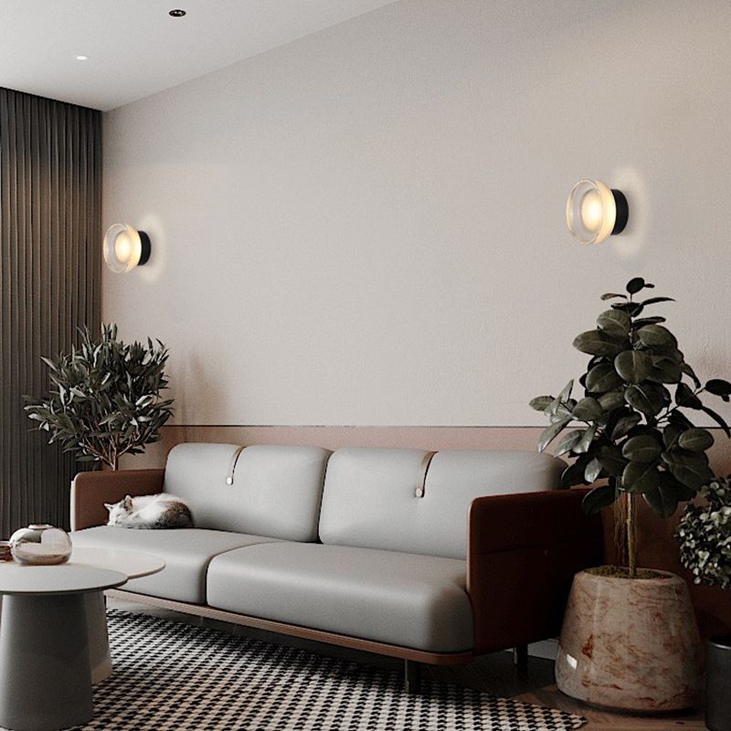 Simple Shape Wall Light Fixture Modern Glass Wall Light Fixtures for Wash Room