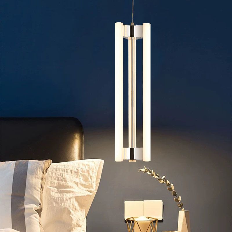 Pendre tubulaire minimaliste LABRE LED LED LED LED en argent