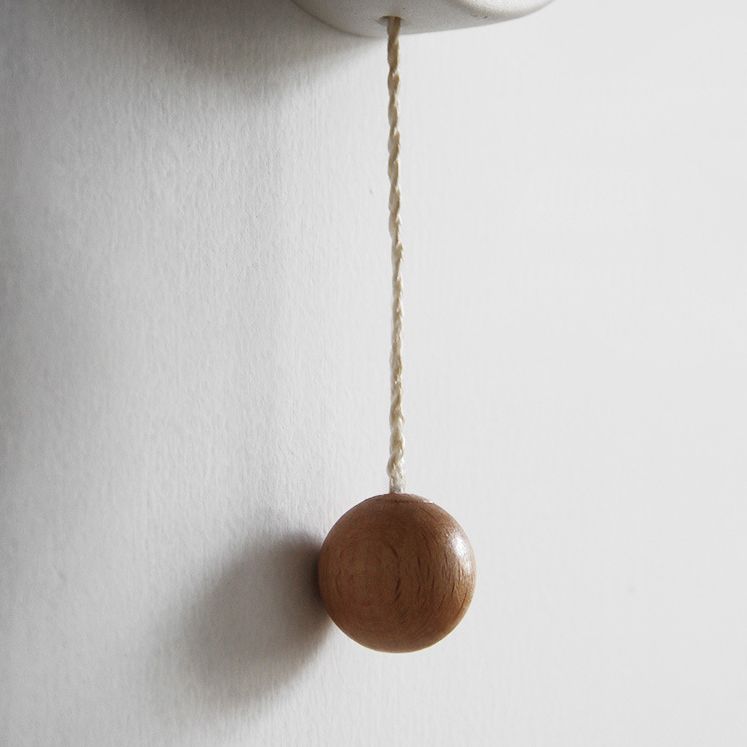 Minimalist Wall Sconce Torchlight Shaped with Pull Switch and Dome Metal Shade Indoor for Bedroom Bathroom Lighting