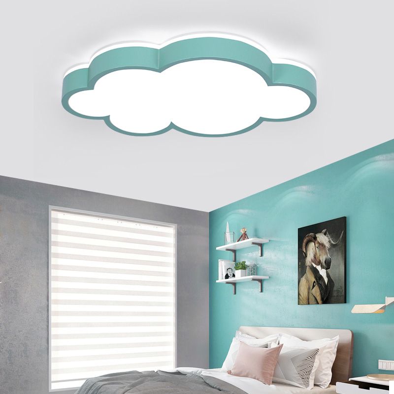 LED Bedroom Flush Ceiling Light Nordic Style Flush Mount Ceiling Light with Cloud Acrylic Shade